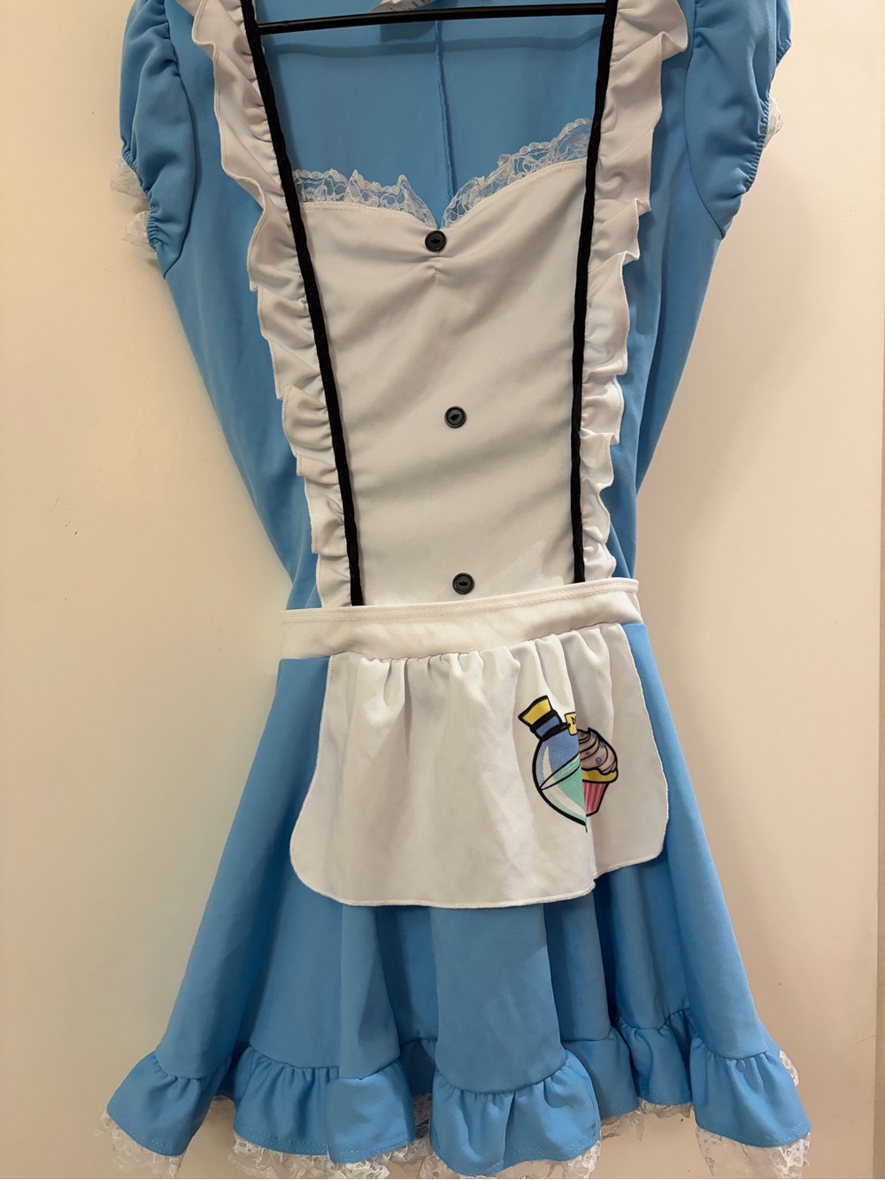 Alice in Wonderland Dress Costume JR 11-13 Blue White Apron